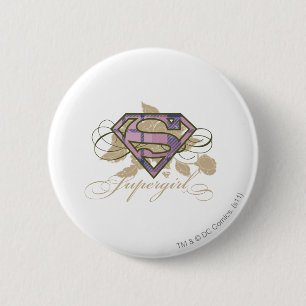 Supergirl Flowers Ronde Button 5,7 Cm