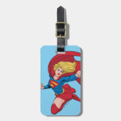 Supergirl Flying Upwards Illustratie Bagagelabel (Voorkant verticaal)