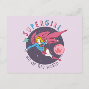 Supergirl Flying Upwards Illustratie Briefkaart