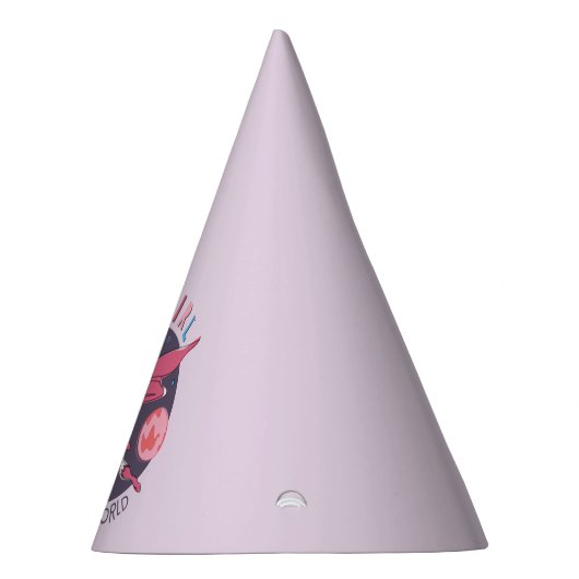 Supergirl Flying Upwards Illustratie Feesthoedjes (Rechts)