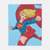 Supergirl Flying Upwards Illustratie Fleece Deken (Voorkant)