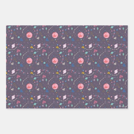 Supergirl Flying Upwards Illustratie Inpakpapier Vel (Voorkant 3)