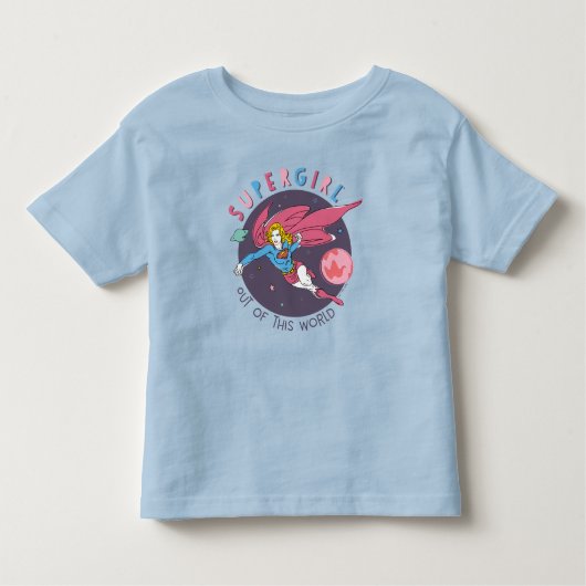Supergirl Flying Upwards Illustratie Kinder Shirts (Voorkant)