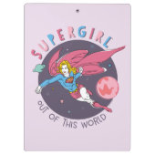 Supergirl Flying Upwards Illustratie Klembord (Achterkant)