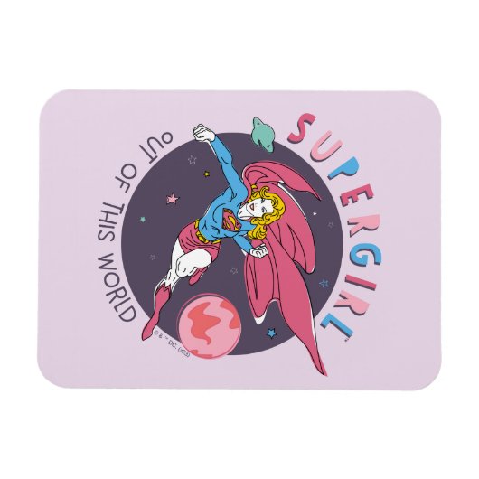 Supergirl Flying Upwards Illustratie Magneet (Horizontaal)