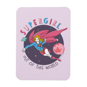 Supergirl Flying Upwards Illustratie Magneet