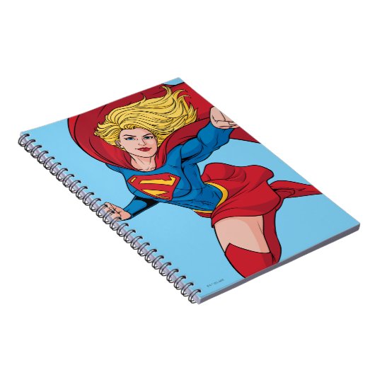 Supergirl Flying Upwards Illustratie Notitieboek (Rechterzijde)