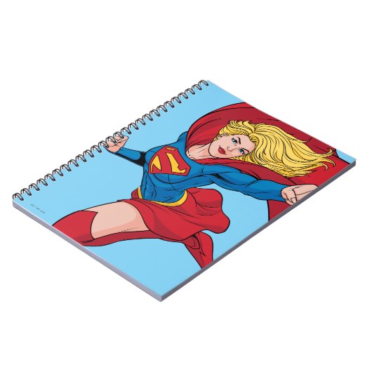 Supergirl Flying Upwards Illustratie Notitieboek (Linkerzijde)