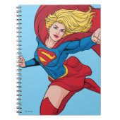 Supergirl Flying Upwards Illustratie Notitieboek (Voorkant)
