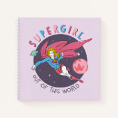 Supergirl Flying Upwards Illustratie Notitieboek (Voorkant)