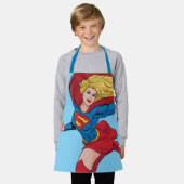 Supergirl Flying Upwards Illustratie Schort (Gedragen)