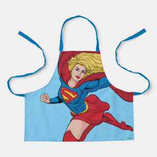 Supergirl Flying Upwards Illustratie Schort