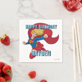 Supergirl Flying Upwards Illustratie Servet (Insitu)