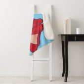 Supergirl Flying Upwards Illustratie Sherpa Deken (In situ)