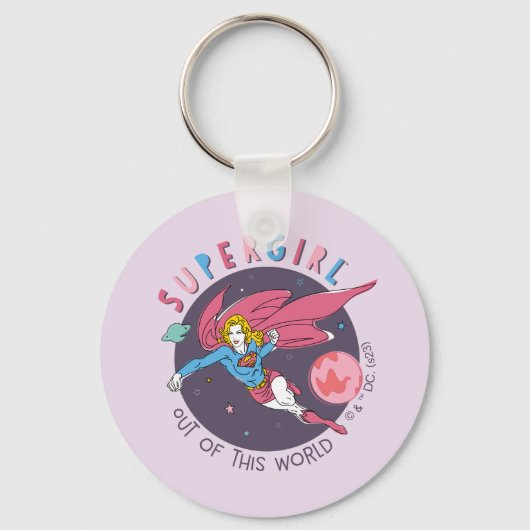 Supergirl Flying Upwards Illustratie Sleutelhanger (Voorkant)