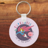 Supergirl Flying Upwards Illustratie Sleutelhanger (Voorkant)