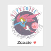 Supergirl Flying Upwards Illustratie Sticker (Vel)