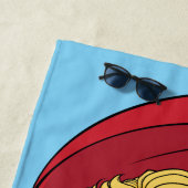 Supergirl Flying Upwards Illustratie Strandlaken (In situ)