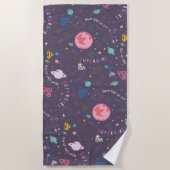 Supergirl Flying Upwards Illustratie Strandlaken (Voorkant)