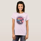 Supergirl Flying Upwards Illustratie T-shirt (Voorkant volledig)