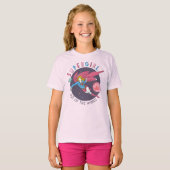 Supergirl Flying Upwards Illustratie T-shirt (Voorkant volledig)