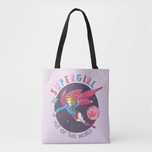 Supergirl Flying Upwards Illustratie Tote Bag (Voorkant)