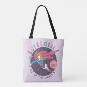 Supergirl Flying Upwards Illustratie Tote Bag (Achterkant)