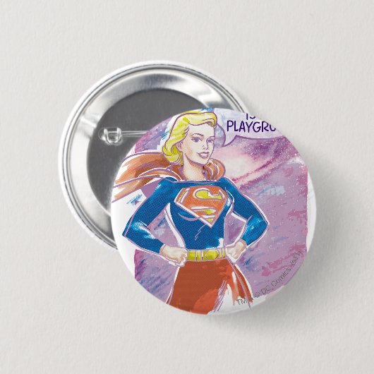 Supergirl Galaxy Ronde Button 5,7 Cm (Voorkant /achterkant)