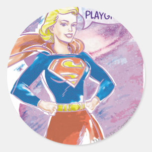 Supergirl Galaxy Ronde Sticker