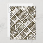 Supergirl Geef één patroon bruin toe Briefkaart (Voorkant / Achterkant)