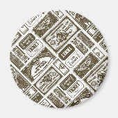 Supergirl Geef één patroon bruin toe Magneet (Voorkant)