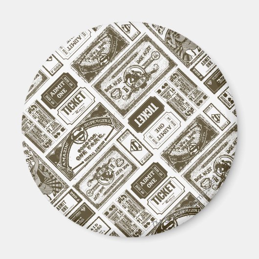 Supergirl Geef één patroon bruin toe Magneet (Voorkant)