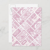 Supergirl Geef één patroon roze toe Briefkaart (Voorkant / Achterkant)