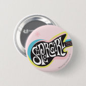 Supergirl Gitaar Ronde Button 5,7 Cm (Voorkant /achterkant)
