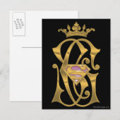 Supergirl Gold Crown Briefkaart (Voorkant / Achterkant)