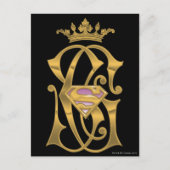Supergirl Gold Crown Briefkaart (Voorkant)