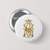 Supergirl Gold Crown Ronde Button 5,7 Cm (Voorkant /achterkant)