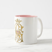 Supergirl Gold Crown Tweekleurige Koffiemok (Voorkant rechts)