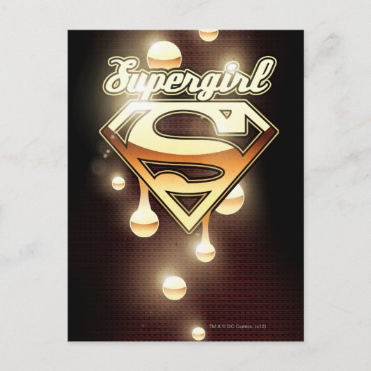Supergirl Gold Drivers Briefkaart (Voorkant)