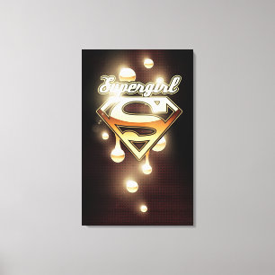 Supergirl Gold Drivers Canvas Afdruk