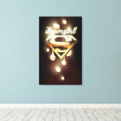 Supergirl Gold Drivers Canvas Afdruk (Insitu (Houten vloer))