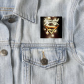 Supergirl Gold Drivers Vierkante Button 5,1 Cm (In situ)