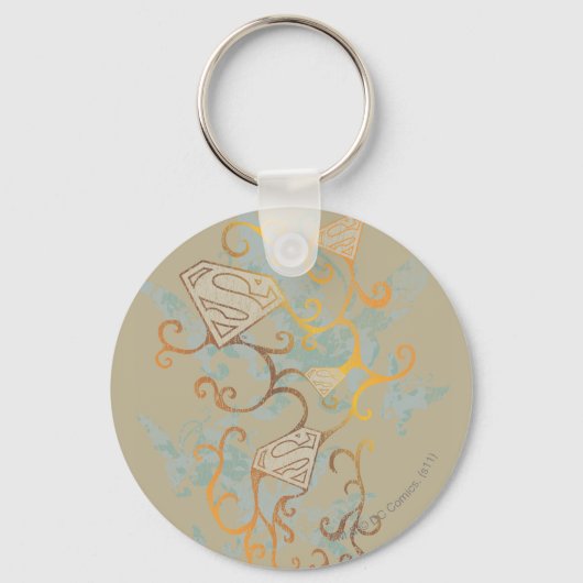 Supergirl Gold en Brown Sleutelhanger (Voorkant)