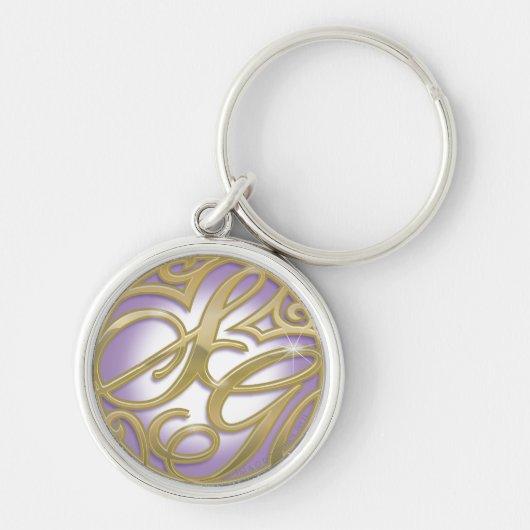 Supergirl Gold en Paarse Logo Sleutelhanger (Voorkant)