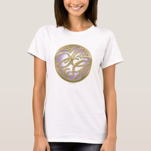 Supergirl Gold en Paarse Logo T-shirt (Voorkant)
