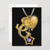 Supergirl Gold Locket Briefkaart (Voorkant / Achterkant)