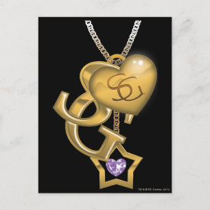 Supergirl Gold Locket Briefkaart
