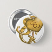 Supergirl Gold Locket Ronde Button 5,7 Cm (Voorkant /achterkant)