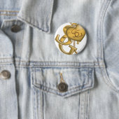 Supergirl Gold Locket Ronde Button 5,7 Cm (In situ)