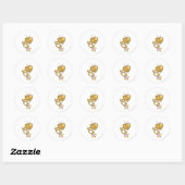Supergirl Gold Locket Ronde Sticker (Vel)